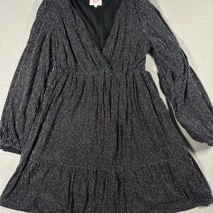 Victoria Dunn Black Dress with Silver Accents